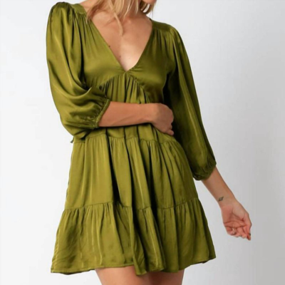 Shop Olivaceous The Cindy Dress In Green