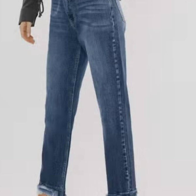 Shop Kancan High Rise Relax Tapered Fit Jeans In Blue