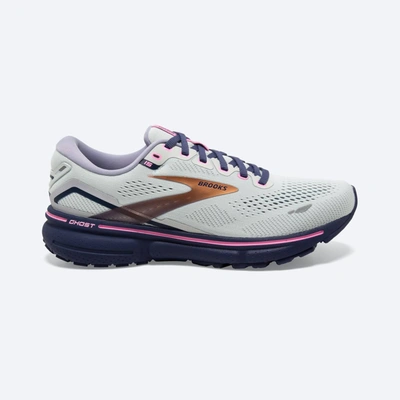 Shop Brooks Women's Ghost 15 Running Shoes - B/medium Width In Spa Blue/neo Pink/ Copper In Multi