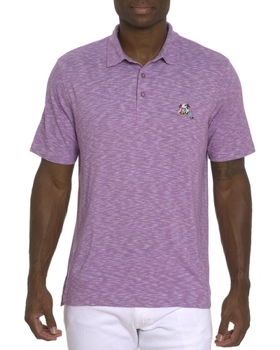 Shop Robert Graham Vandam Knit Polo Shirt In Purple