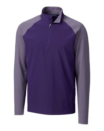 Cutter & Buck Response Hybrid Overknit Quarter Zip Pullover In Multi