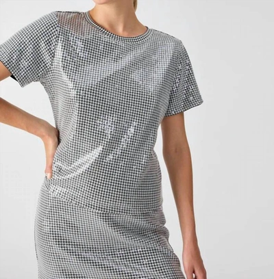 Shop Sanctuary Perfect Sequin Tee In Micro Houndstooth In Multi