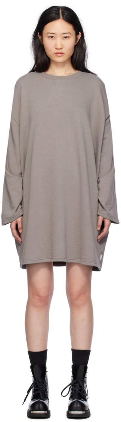 Shop Mm6 Maison Margiela Taupe Dropped Shoulder Minidress In 803 Taupe