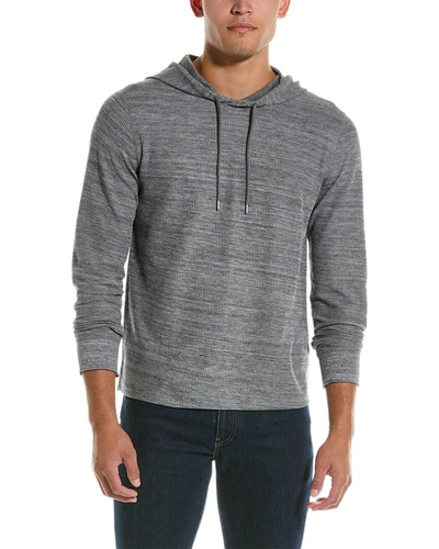 Shop Vince Thermal Pullover Hoodie In Grey