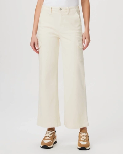 Shop Paige Carly With Cargo Pockets Pants In Quartz Sand In Multi