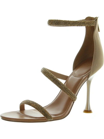 Shop Marc Fisher Ltd Carita Womens Dressy Open Toe Ankle Strap In Brown