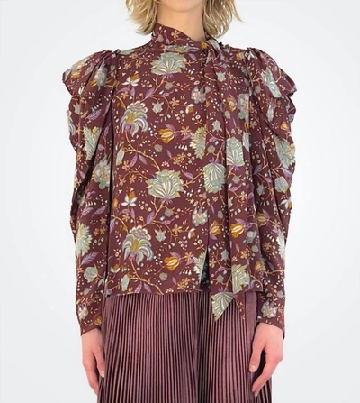 Shop Ulla Johnson Brea Blouse In Heliotrope In Multi