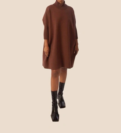 Shop Current Air Aja Dress In Cocoa Brown