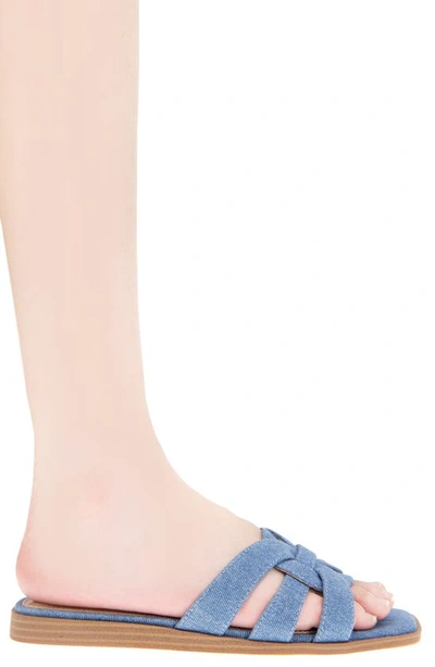 Shop Bcbgeneration Bcbg Meltem Square Toe Slide Sandal In Denim