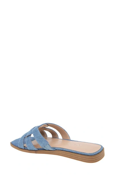 Shop Bcbgeneration Meltem Square Toe Slide Sandal In Denim