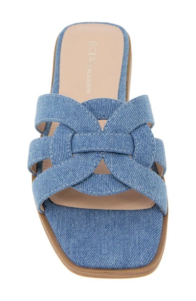 Shop Bcbgeneration Bcbg Meltem Square Toe Slide Sandal In Denim