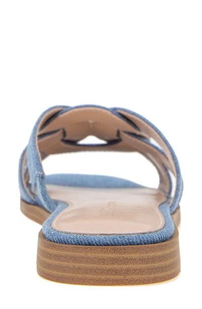 Shop Bcbgeneration Meltem Square Toe Slide Sandal In Denim