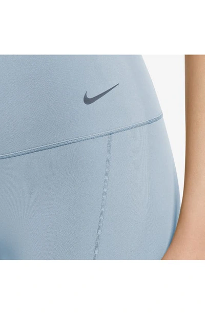 Shop Nike Zenvy Gentle Support High Waist Pocket Ankle Leggings In Lt Armory Blue