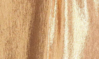 Shop Tadashi Shoji Metallic Long Sleeve Gown In Gold Dust