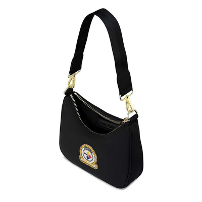 Shop Stoney Clover Lane Stoney Clover Pittsburgh Steelers Curved Crossbody Bag In Black
