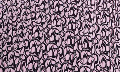 Shop Maje Rockillon Print Long Sleeve Pintuck Minidress In Print Pink/ Black Butterfly
