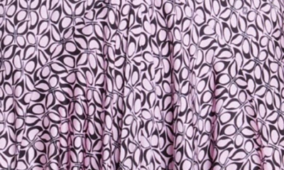 Shop Maje Rachelia Geometric Print Asymmetric Hem Maxi Dress In Print Pink/ Black Butterfly