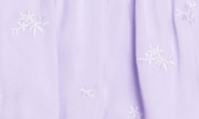 Shop Maje Rilas Embroidered Ruffle Babydoll Minidress In Parma Violet