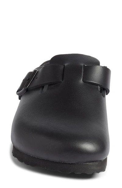 Birkenstock Sandals With Buckle Strap And Open Back In Black