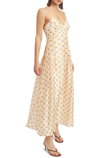 Shop En Saison Polka Dot A-line Dress In Yellow