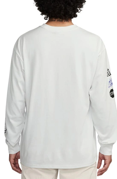 Shop Nike Dri-fit Acg Oversize Long Sleeve Graphic T-shirt In Summit White