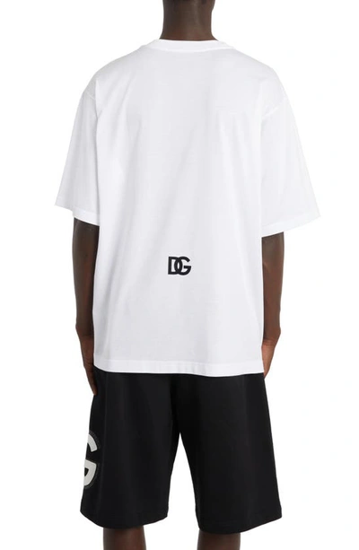 Dolce & Gabbana Bold Logo Print Crewneck T-shirt In W0800 Bianco Ottico