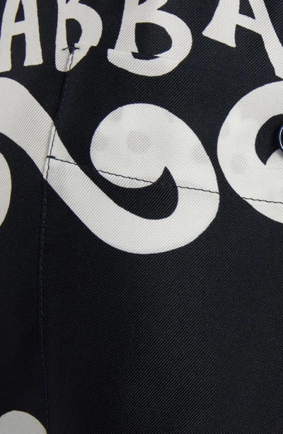 Dolce & Gabbana Dolce&gabbana Silk Bermuda With Navy Print In Blue