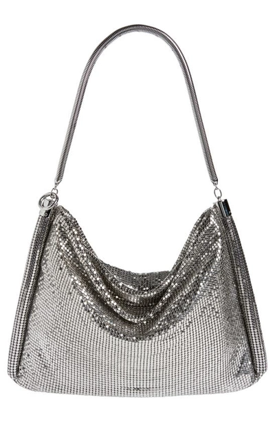 Shop Rabanne Pixel Tube Shoulder Bag In P040 Silver