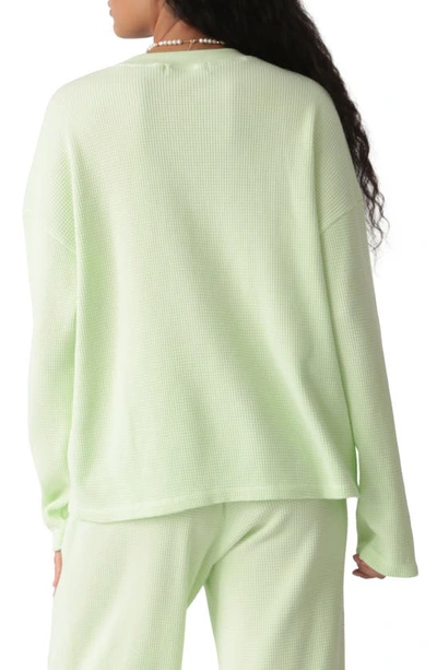 Shop Electric & Rose Kate Henley Sweatshirt In Lime