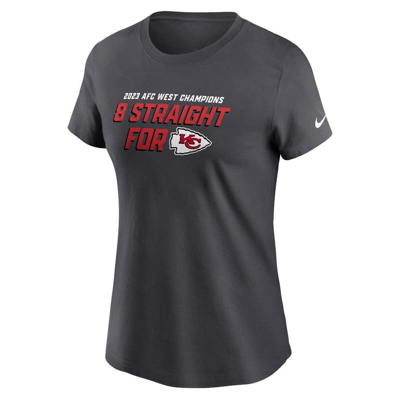 Shop Nike Anthracite Kansas City Chiefs Eight-time Afc West Division Champions T-shirt