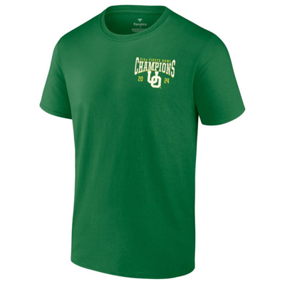 Shop Fanatics Branded Green Oregon Ducks 2024 Fiesta Bowl Champions Score T-shirt