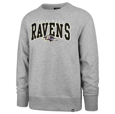 Shop 47 ' Gray Baltimore Ravens Varsity Block Headline Pullover Sweatshirt