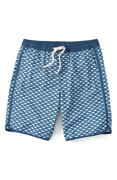 Fair Harbor Little Boy's & Boy's Printed Anchor Shorts In Mist Seaview