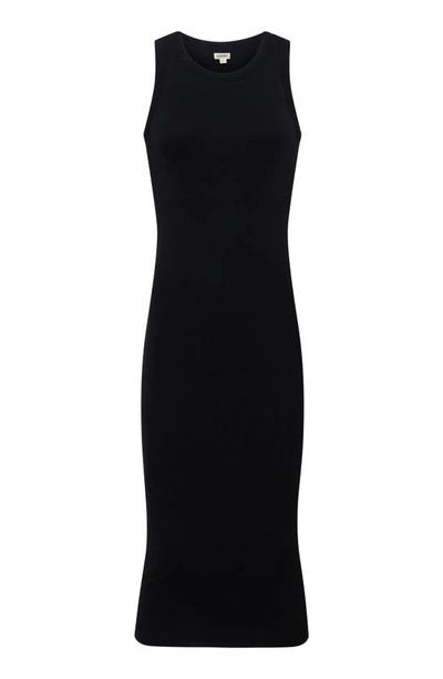 Shop L Agence Racerback Midi Dress In Black