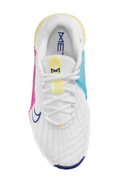 Shop Nike Metcon 9 Training Shoe In White/ Royal Blue/ Pink