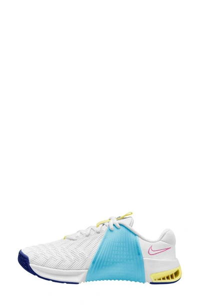 Shop Nike Metcon 9 Training Shoe In White/ Royal Blue/ Pink