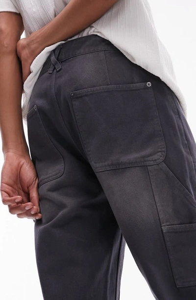Shop Topman Loose Carpenter Pants In Light Grey