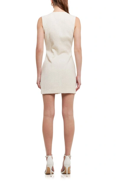 Endless Rose Women's Tweed Sleeveless Shift Dress In Ivory