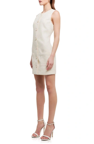 Endless Rose Women's Tweed Sleeveless Shift Dress In Ivory