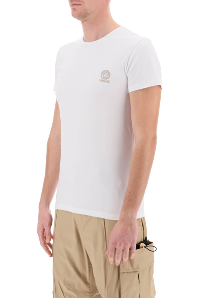 Shop Versace Medusa Underwear T-shirt Bi-pack In White
