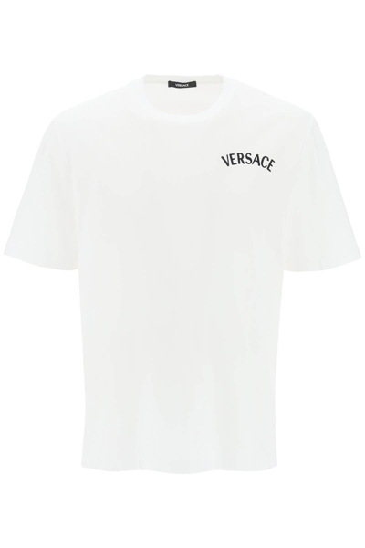 Versace T-shirt With Logo In White