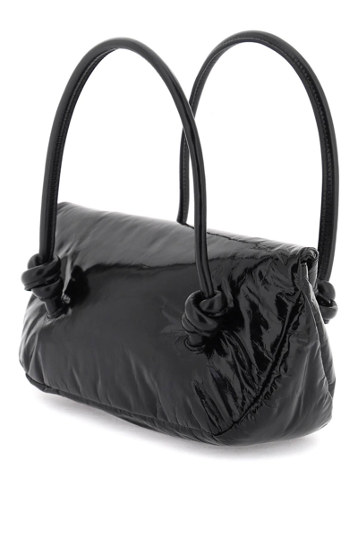 Shop Jil Sander Patent Leather Small Shoulder Bag In Black