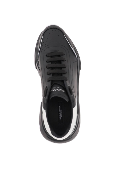 Shop Dolce & Gabbana Leather Daymaster Sneakers In White,black