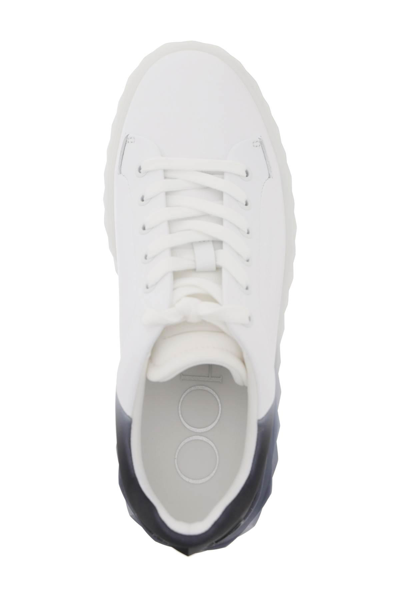 Shop Jimmy Choo Diamond Maxi/f Ii Sneakers In White,blue