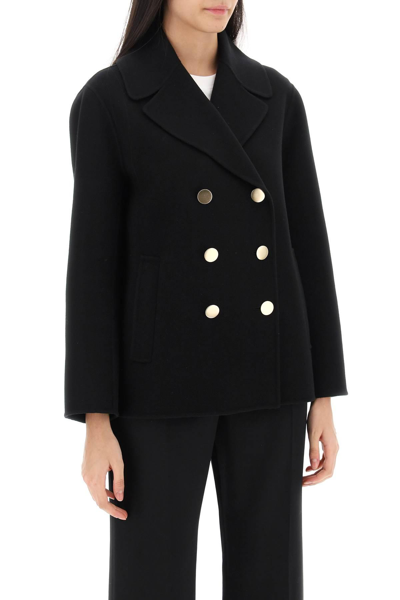 Shop 's Max Mara Margot Double-breated Wool Peacoat In Blue
