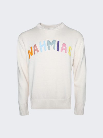 Shop Nahmias Rainbow Intarsia Sweater In Sand