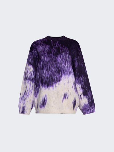 Shop Attico Shades Sweater In Purple