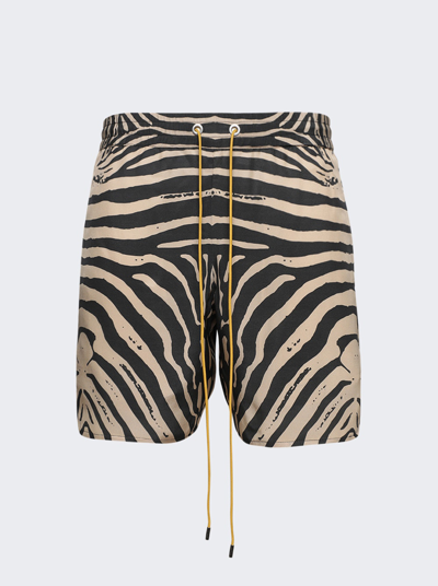 Shop Rhude Zebra Print Shorts