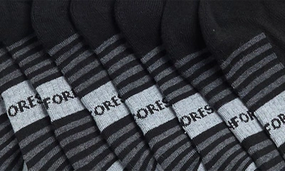 Shop Rainforest 8-pack Half Cushioned Low Socks In Black/ Charcoal/ Grey Multi