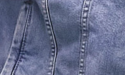 Topman Oversized Denim Jacket In Blue In Mid Blue